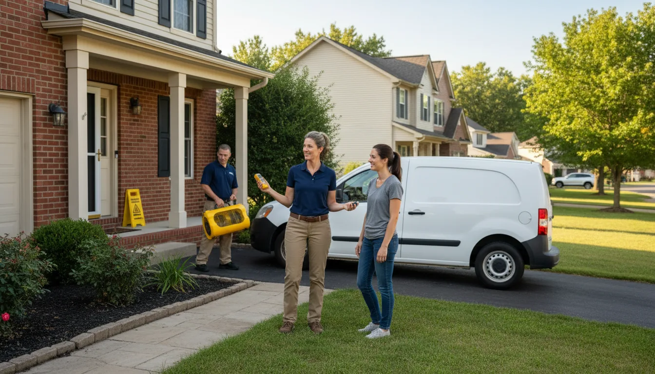 Residential water damage restoration in Eupora, MS